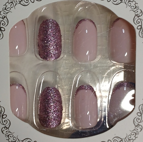 Purple pink glitter press on nails new - Picture 2 of 2